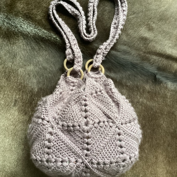 No Maker Found Handbags - Beautiful Handmade Lavender Purple Soft Crochet Knit Design Crossbody Handbag 🦋